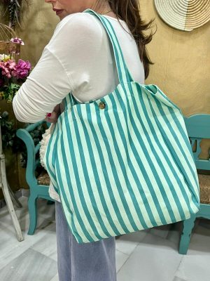 Bolso Tote Verde Mar - Verde Turquesa (Ref:44013)