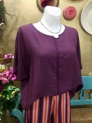 Blusa bordado - Berenjena (Ref:44167)