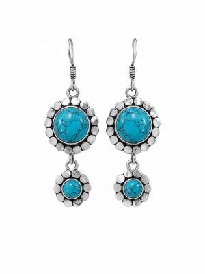 Pendiente plata 925- Turquesa (Ref:44257)