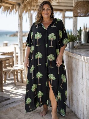 Vestido palmeras curvy (Ref:44149)