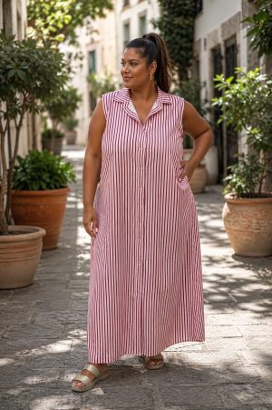 Vestido rayas curvy (Ref:44279)