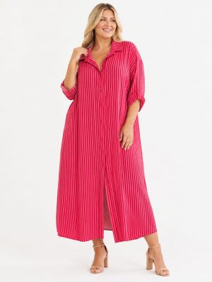 Vestido rayas curvy - Coral (Ref:44279)