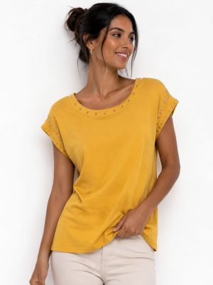 Camiseta Tachas - Mostaza (Ref:44203)